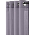 thumbnail image 2 of Sheetsnthings Solid Abri Grommet, 50-Inch Wide x 84-Inch Long Panel, Set of 2 Crushed Sheer Curtain Panels, Lavender, 2 of 6