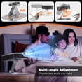 thumbnail image 3 of Hioecau Aluminum Alloy Projector Stand 360-Degree Rotating Height Adjustable Heavy Duty 3-in-1 Projector Holder Desk Wall Ceiling Mount with 1/4-Inch Thread, 3 of 8