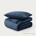 thumbnail image 3 of Bare Home Organic Cotton Duvet Cover Set - 400 Thread Count - Sateen Weave - Twin/Twin XL, Bering Sea, 2-Pieces, 3 of 10