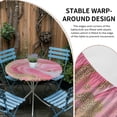 thumbnail image 2 of Pink Marble Round Tablecloth for 45-54 Inch Tables, Fitted Table Cover with Elastic Edge, Modern Abstract Luxury Golden Artwork Waterproof Outdoor Table Cloth Protector for Patio Garden Dinner Picnic, 2 of 9