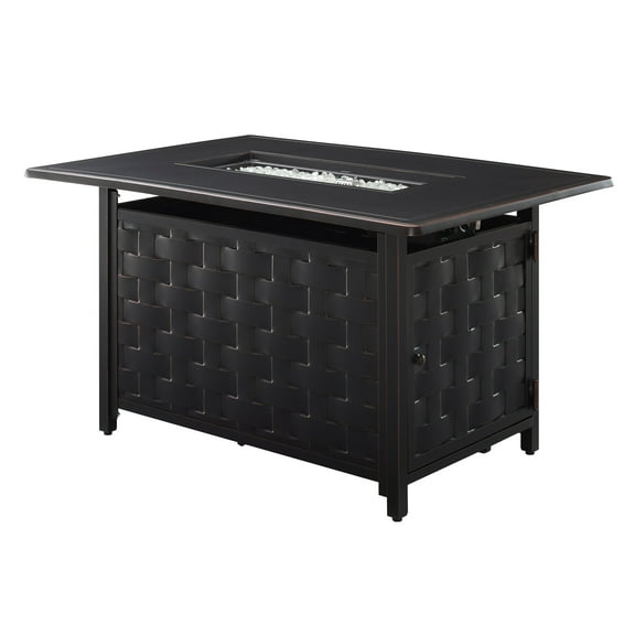 Fire Sense Preston Rectangle Aluminum Propane Fire Pit