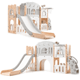 thumbnail image 1 of QinaQin Centro de juego 8 en 1 para toddlers con resbaladilla, túnel y aro de basquetbol, ideal para interior o jardín, diseñado para niños de 1 a 3 años, 1 of 9