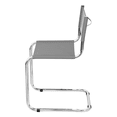 thumbnail image 3 of Breuer Chair Company Mart Stam Cantilever Side Chair w/ Chrome Steel Frame & Gray Bonded Leather by Furnish Theory, 3 of 7