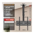 thumbnail image 2 of Ceiling TV Mount Full Motion Bracket Flat Curved TVs/Monitors Swivel Tilt Height Adjustable ,Adjustable, 2 of 5