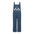 thumbnail image 4 of Conairie Overalls For Women Dandelion Print Loose Boho Streetwear Rompers Straight Leg Pants With Pockets Navy L, 4 of 4