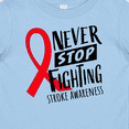 thumbnail image 4 of Inktastic Never Stop Fighting Stroke Awareness Red Ribbon Boys or Girls Baby T-Shirt, 4 of 5