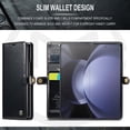 thumbnail image 2 of Wallet Case for Samsung Galaxy Z Fold5 2023,Magnetic Protect PU Leather Flip Case with Card Holder Cash Slot RFID Blocking Kickstand Shockproof Protection Case (Black), 2 of 18