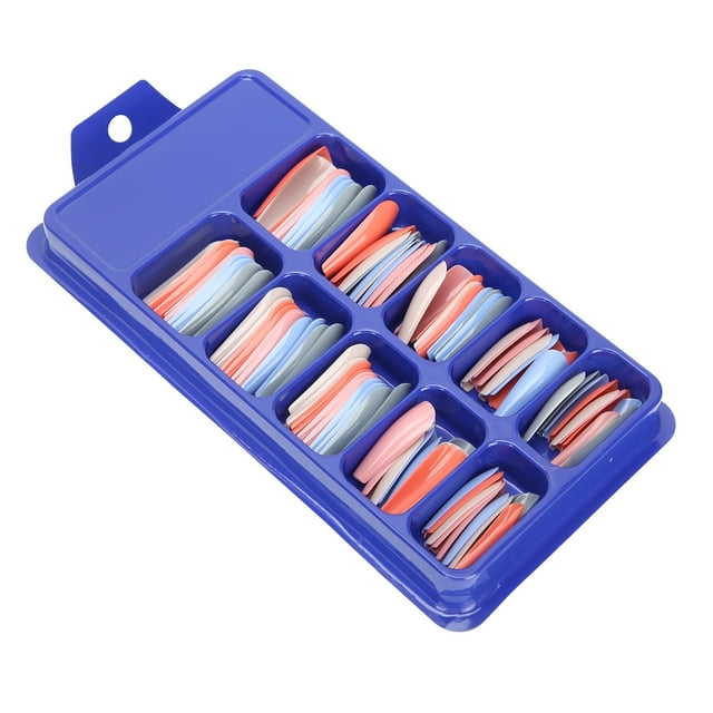 Colorful Fake Nail, Easy To Trim Durable Nail Tip Full Coverage For Nail Salon For Girlfriends 01,02,03,04,05,06