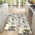 thumbnail image 4 of Kitchen Rugs Sets Of 2,Beige Halloween Skull Pumpkin Pattern Anti Fatigue Kitchen Mat Rugs Non Slip Washable,Decorative Kitchen Floor Mats for Kitchen,Sink,Laundry,17"X47", 4 of 5