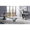 thumbnail image 3 of Bowery Hill Table Console Moderne à Piédestal en Métal, Fini Chrome, 3 of 3
