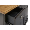 thumbnail image 4 of Weston Home Oak Top Kitchen Cabinet Buffet Sideboard, Antique Black, 4 of 9