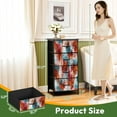 thumbnail image 2 of 4 Drawer Vertical Storage Dresser Watercolor natural fall autumn abstract style Abstract circle with Wood Top Fabric Pull Drawers, 2 of 8