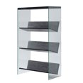 thumbnail image 2 of Convenience Concepts R4-0335 SoHo Bibliothèque Moderne à 4 Niveaux, Verre Vieilli / Gris, 2 of 6