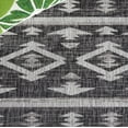 thumbnail image 6 of SAFAVIEH Courtyard April Geometric Indoor/Outdoor Area Rug, Black/Grey, 5'3" x 5'3" Round, 6 of 7