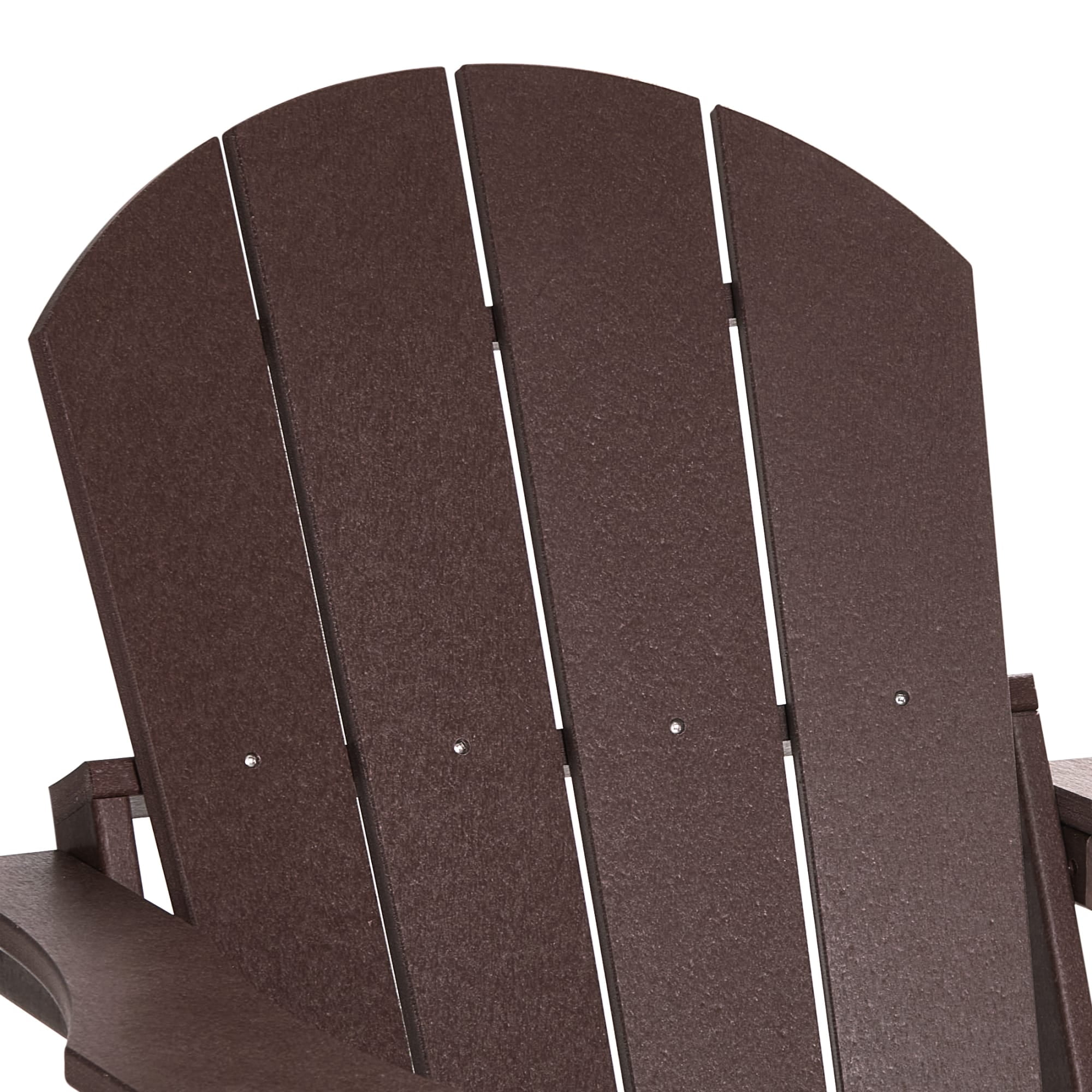WestinTrends Malibu Outdoor Folding HDPE Adirondack Deck Chair - Patio & Outdoor Lounge, Weather‑Resistant, Dark Brown