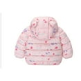 thumbnail image 3 of Byoo Girls Down Jacket Dinosaur Print Hooded Padded Coat with Ears Winter Soft Thickened Outerwear Baby Clothes, 3 of 3