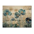thumbnail image 3 of Designart "Blue Botanical flow III" Abstract Botanicals Print on Natural Pine Wood, 3 of 5