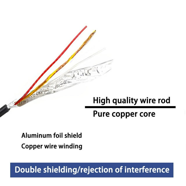 VONKY Car Video Audio Extension Cable 4pin Cord Wire Tools Modification Replacement 15 Meters