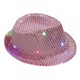 thumbnail image 1 of EIMELI Chapeau Fedora à Paillettes Mode Occidentale, 1 of 6