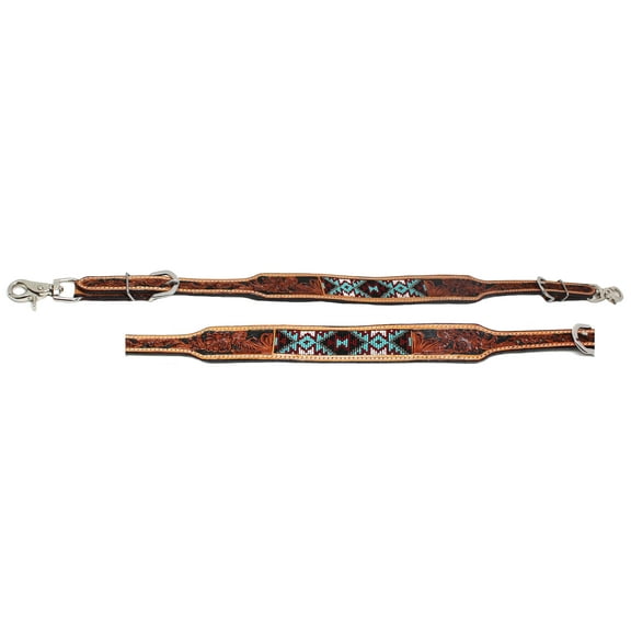 Western  Tack Floral Tooled Leather Wither Breast Collar Strap  10505