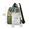 thumbnail image 3 of FORMRS Women's Travel Backpack Purse Anti-Theft Hidden Pockets Casual Shoulder Bag, Orange Floral Garden, 3 of 7
