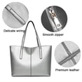 thumbnail image 3 of Genuine Leather Purses and Handbags for Women Tote Top Handle Shoulder Hobo Bag Satchel Ladies Bags,silver，G127957, 3 of 5