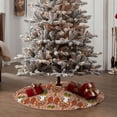 thumbnail image 5 of Daiia Cow Skull Drawing Merry Christmas Tree Skirt , Xmas Large Lace-up Tree Skirt, Santa Snowflakes Rustic Home Decorations New Year Party Farmhouse Decor-30", 5 of 7