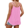 thumbnail image 5 of Deago Women's Flowy Tank Tops Loose Casual Summer Tops Sexy Spaghetti Strap Scoop Neck Sleeveless Tunic Camisoles (Pink, M), 5 of 8
