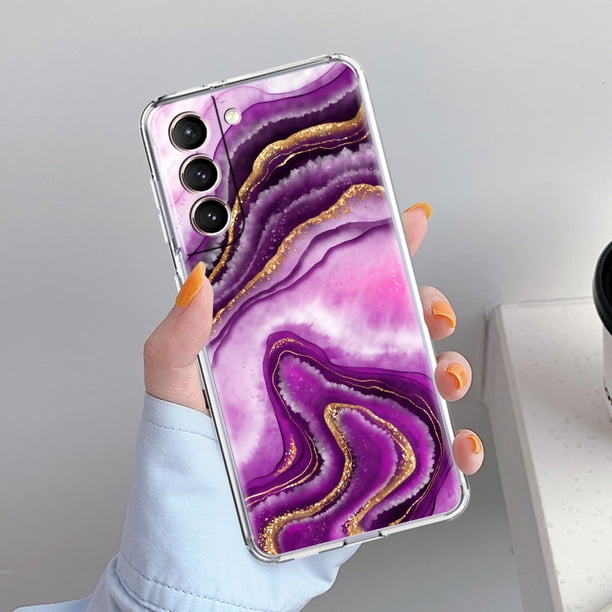 Fundas de silicona para Samsung Galaxy S21 Ultra S20 FE S10 Plus S9 S8 Note 20 10 funda suave Tpu acuarela mármol cubierta del teléfono Tan Jianjun unisex