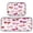 Red and Pink Bows, variant on 2-Piece Kitchen Rugs Set Non-Slip Mats Carpet Floor for Kitchen, Bathroom (19.7"x27.6" & 19.7"x47.2") Pink Bows Pattern