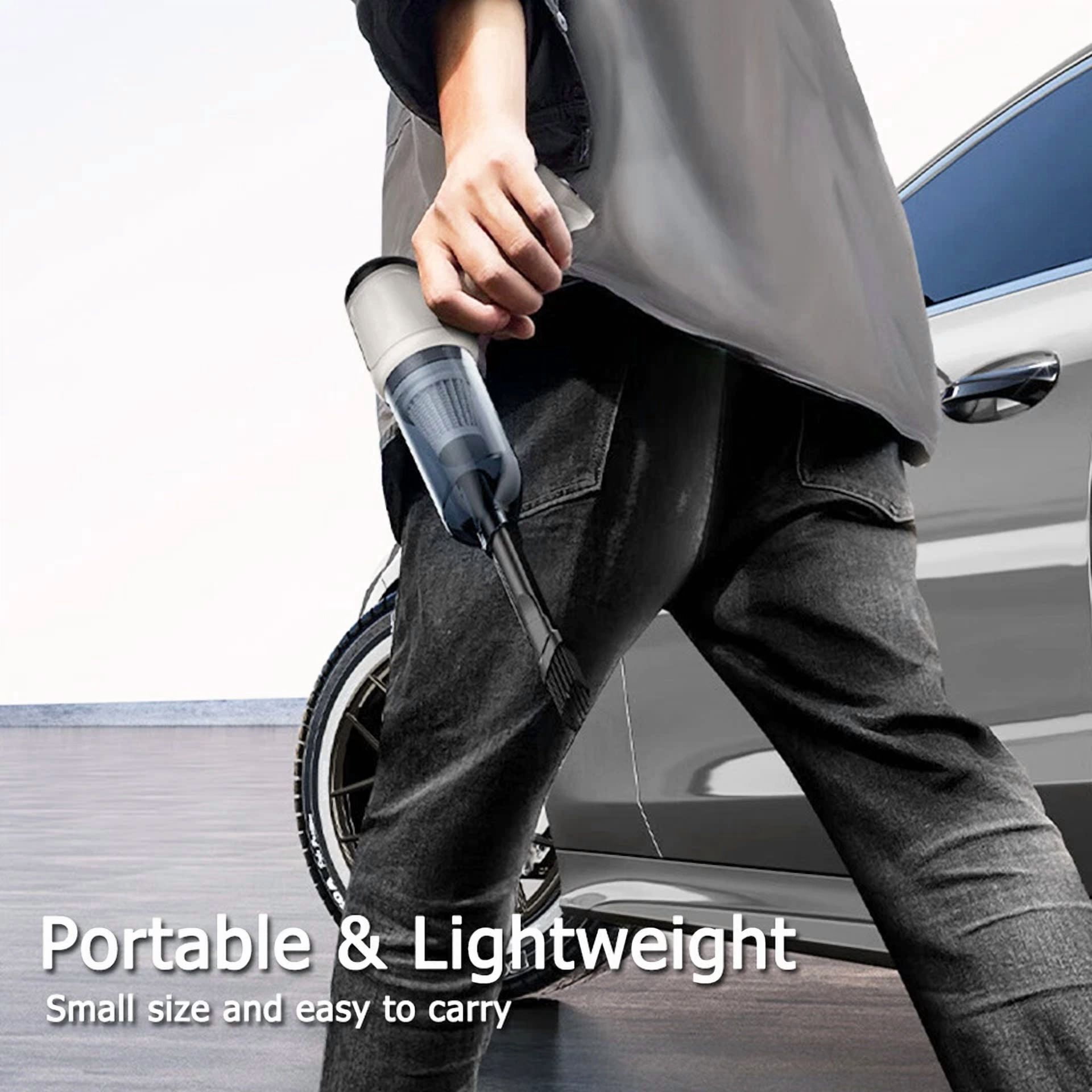120W Portable Handheld Car Vacuum Cleaner Cordless Duster Strong Suction Wet&Dry