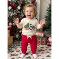 thumbnail image 3 of Conjunto navideño para bebé niño: sudaderas y pantalones con cuello redondo y bordados adorables., 3 of 8