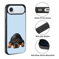 thumbnail image 2 of WIRESTER Shockproof Soft Rubber Cover Case for Apple iPhone 17 Air 6.6" 2025, Rottweiler Dog Lying Down Looking Up On Light Blue Background, 2 of 5