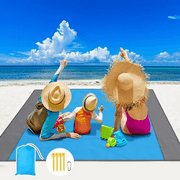 Richgv Beach Blanket Sandproof Mat, Extra Large Size 83"x78"Sand Free Outdoor Picnic Blankets Waterproof Lightweight Mat for 4-7 Adults Travel Party Sports Camping Hiking
