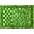 thumbnail image 1 of Ahgly Company Indoor Rectangle Checkered Green Modern Area Rugs, 6' x 9', 1 of 4