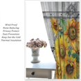 thumbnail image 5 of Sunflower Curtains, Rustic Sun Flower on Wood Window Treatments for Living Room, Yellow Floral Blackout Farmhouse Country Drapes 2 Panel Sets,52x84 Inch, 5 of 6