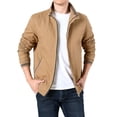 thumbnail image 1 of SEMIMAY Men Casual Long Sleeve Autumn Winter Stand Neck Top Blouse Coat Jacket With Pockets, 1 of 5