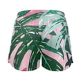 thumbnail image 2 of Women's Short Sleep Pants Sleep Shorts for Women Women's Pajama Bottoms Women's Athletic Shorts Suitable for Home Use Relaxation S Hawaiian Leaf, 2 of 8