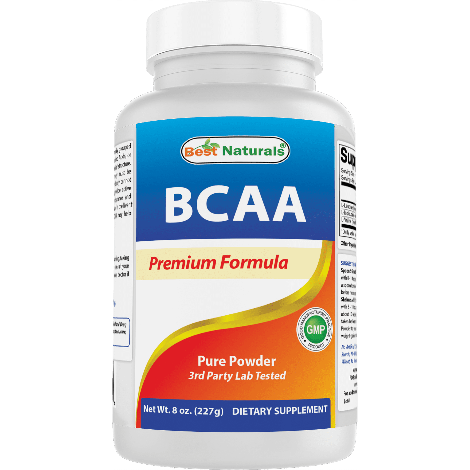 Best Naturals BCAA Powder | Supports Protein Synthesis, Lean Muscle, Energy | 200 Count