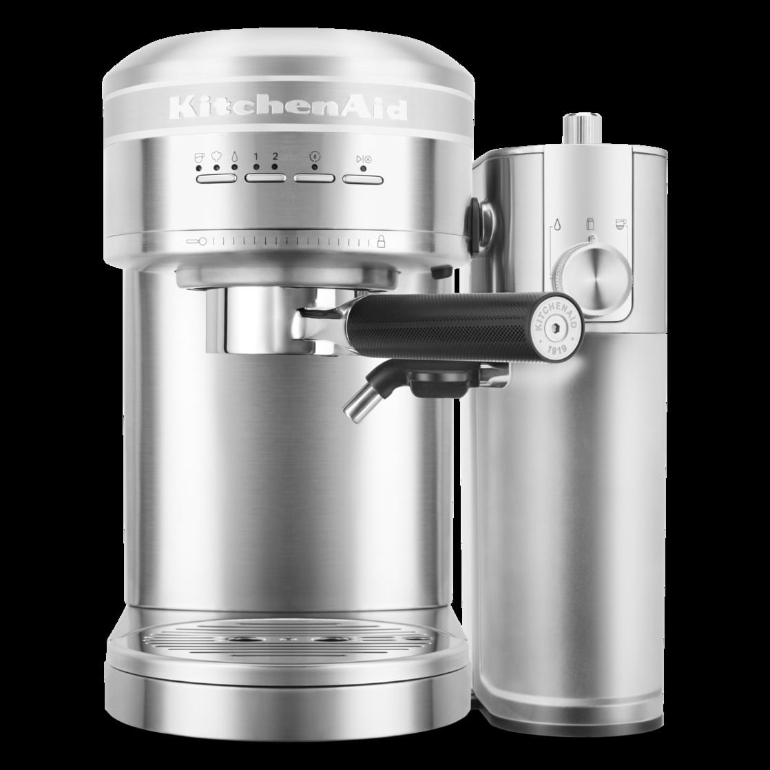 KitchenAid Metal SemiAutomatic Espresso Machine and Automatic Milk