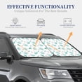 thumbnail image 4 of Daiia Leaf Print Green 2PCS Car Windshield Sun Shade, Foldable Sun Shield for Car Front Window, Auto Sun Blocker Visor Protector Universal for Truck SUV Pickup-Small, 4 of 7