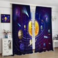 thumbnail image 3 of Outer Space Curtains for Kids, Solar System Window Treatments for Study Room Universe Planets Galaxy Blockout Window Drapes for Boys Bedroom Living Room 84x84in, 3 of 6