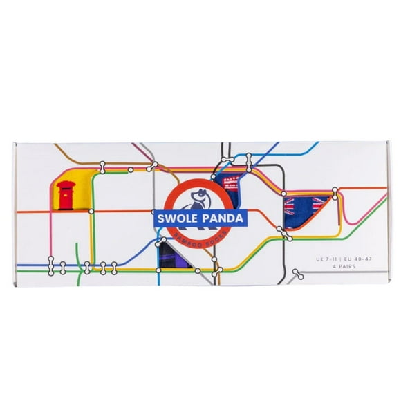 Swole Panda London Sock Box - 4 pack