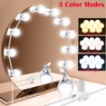 thumbnail image 1 of Hollywood DIY Vanity Lights Strip Kit for Lighted Makeup Dressing Table Mirror Plug in LED Lighting Fixture with Adjustable Switch, 10 Light, 1 of 9