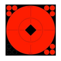 Birchwood Casey Target Spots Orange 8" 8 Bright High-Contrast Convenient Self-Adhesive Bull's Eyes Paper Shooting Targets for Target Practice, 96 Pasters