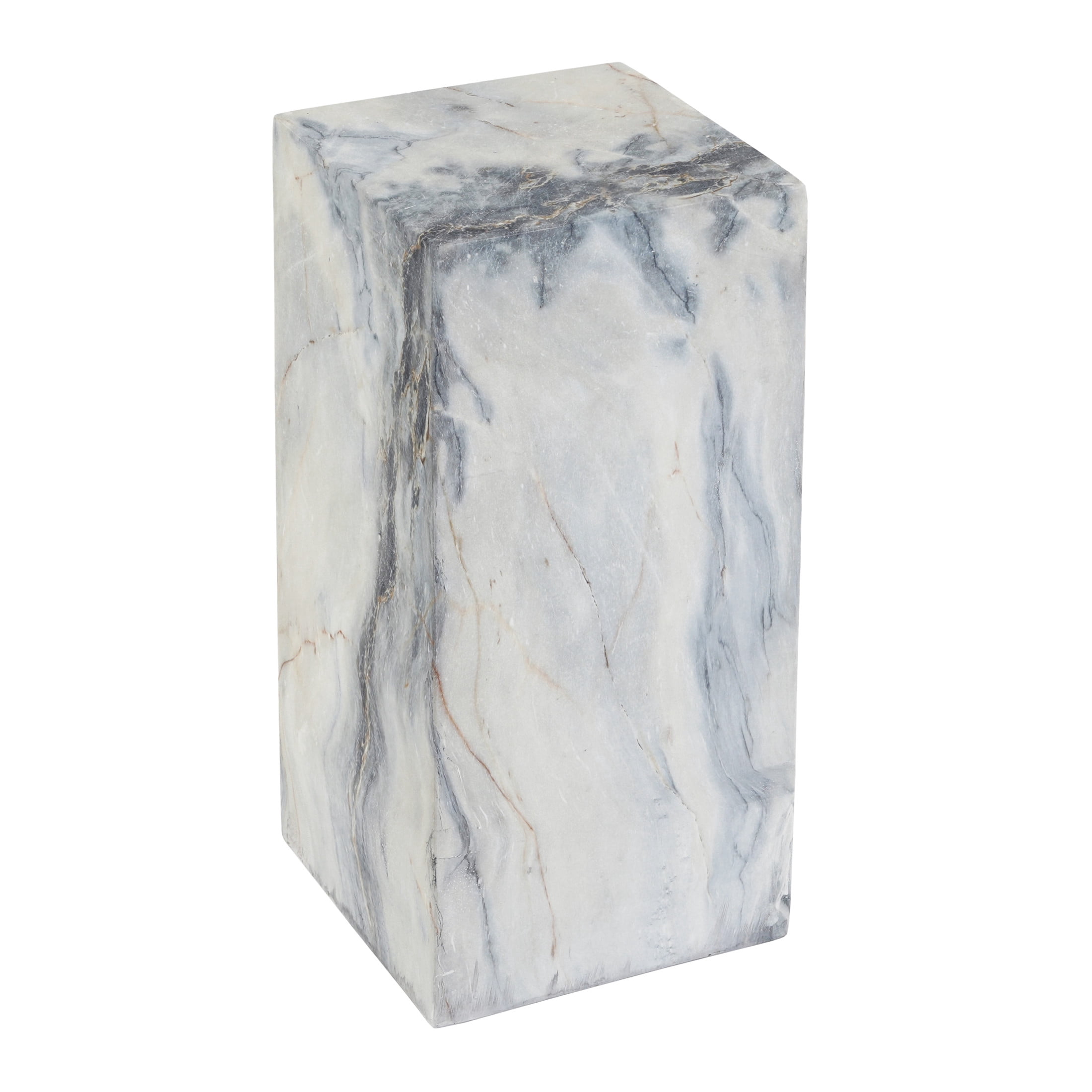 Christopher Knight Home 25.2"H Indoor Outdoor Handcrafted Modern Pedestal Plant Stand, Marble Effect