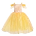thumbnail image 3 of Girls' Princess Yellow Costumes Princess Dress up Halloween Costume for Child 8/9, 3 of 6