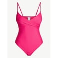 thumbnail image 3 of Time and Tru Women's and Women's Plus Size Ruched Front One Piece Swimsuit, Sizes XS-3X, 3 of 5