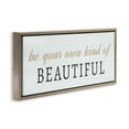 thumbnail image 4 of Stupell Industries Own Kind Of Beautiful Typography Painting Brown Floater Framed Art Print Wall Art, 31 x 14, 4 of 10