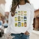 thumbnail image 3 of Sudadera con cuello redondo para mujer sudadera con pepinillos enlatados a la moda novedad, 3 of 6